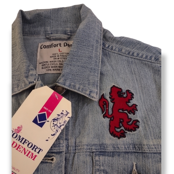 Denim Vest - Light Wash. New, size L - Picture 4 of 5